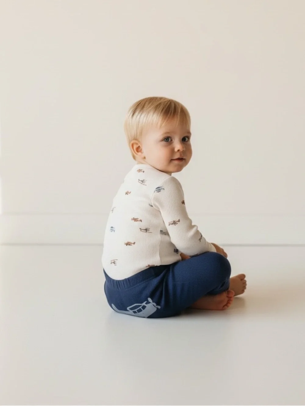 Carter's Navy, Gray & Cream Airplane 3-Piece Outfit Set